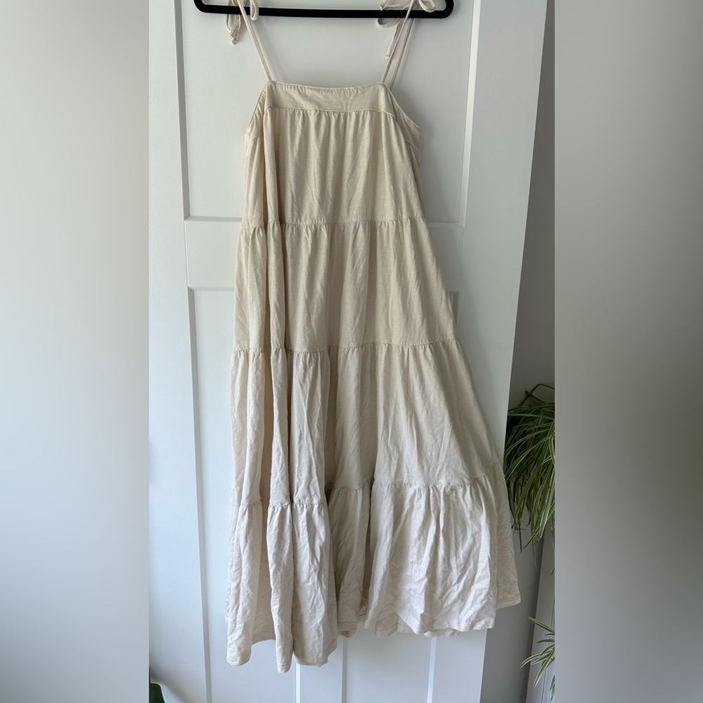 American Eagle Cream Maxi Dress